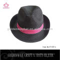 Schwarzes mit rotem Band Fedora Papier Indiana Jones Hut